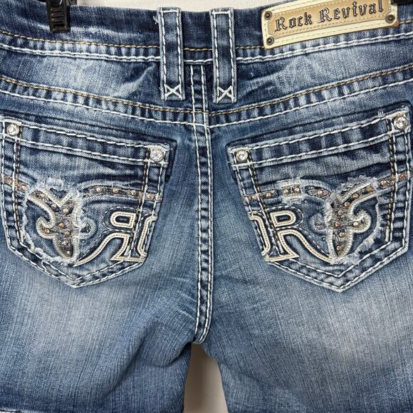 Rock Revival Denim Easy Short Faine Jean Shorts Size 27 - Picture 7 of 13
